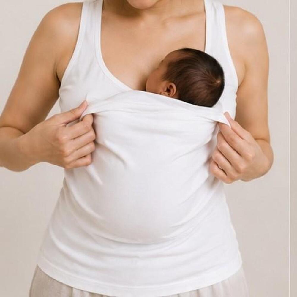 White lalabu babywearing shirttank top- babywear